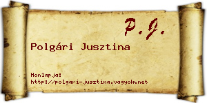 Polgári Jusztina névjegykártya